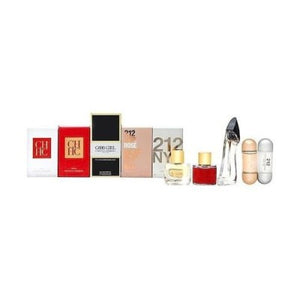 CAROLINA HERRERA(CH EDT8ml+PRVE EDP5ml+212VIP EDP5ml+212VIP RSE EDP5ml+GOODGRL EDP7ml)(W)MINI SET