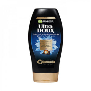 Garnier Ultra Doux Clarifying & Shine Conditioner With Black Charcoal & Black Seed Oil 400ml