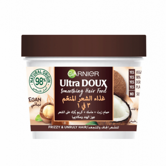 Garnier Ultra Doux 3-in-1 Smoothing Hair Food Coconut & Macadamia For Dry & Frizzy Hair 390ml