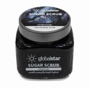 Global - Sugar Scrub For Face And Body With Charcoal Extract 600ml