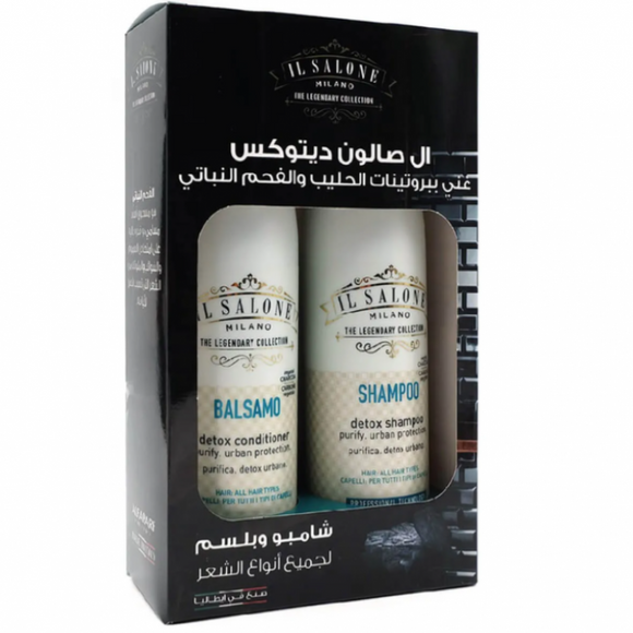 Il Salone - Detox shampoo and conditioner enriched with protein and vegetable charcoal