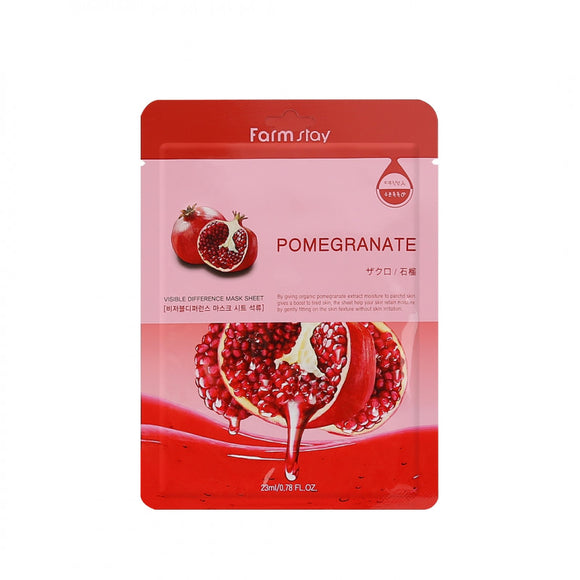 FARMSTAY VISIBLE DIFFERENCE POMEGRANATE MASK SHEET 23ml