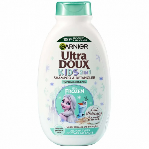 Garnier - Ultra Doux Kids 2 in 1 Shampoo & Detangler Rice Cream & Oat Milk - 400ml